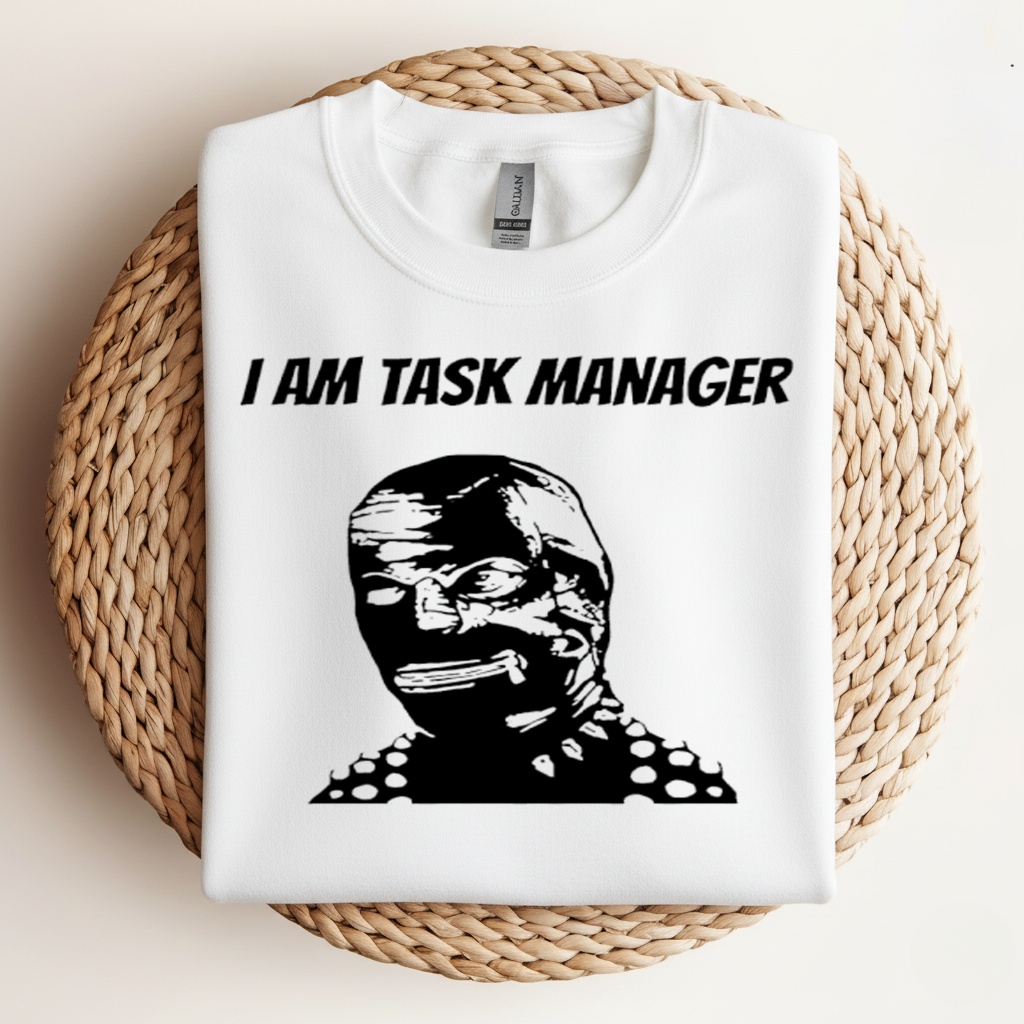 I am task manager graphic_Crewneck Sweatshirt I am task manager graphic_Crewneck Sweatshirt