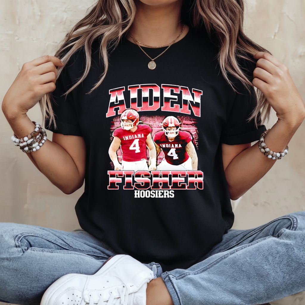 Indiana Hoosiers Aiden Fisher 90s Pepper_Ladies T-Shirt Indiana Hoosiers Aiden Fisher 90s Pepper_Ladies T-Shirt
