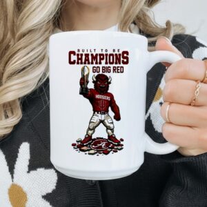 Indiana Hoosiers CFP 2025 2026 built to be Champions go Big Red mascot_Mug