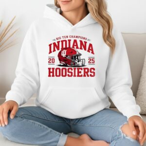 Indiana Hoosiers Football Big Ten Champions 2025 helmet logo_Hoodie