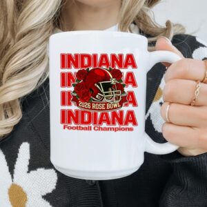 Indiana Hoosiers Rose Bowl 2026 Football Champions helmet logo_Mug