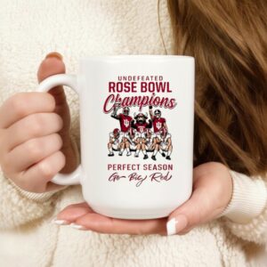 Indiana Hoosiers Undefeated Rose Bowl Champions 2026 Perfect Season Go Big Red_Mug