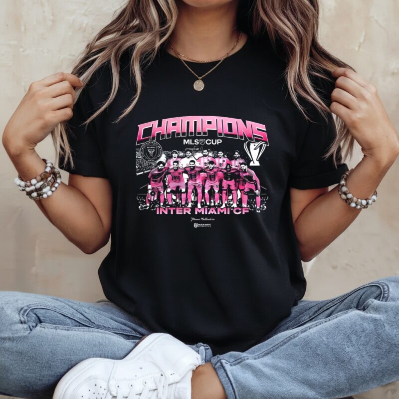 Inter Miami CF MLS Cup Champions player graphic_Ladies T-Shirt