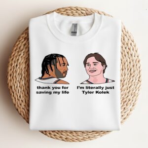 Jalen Brunson and Tyler Kolek New York Knicks NBA Savior Kolek_Crewneck Sweatshirt