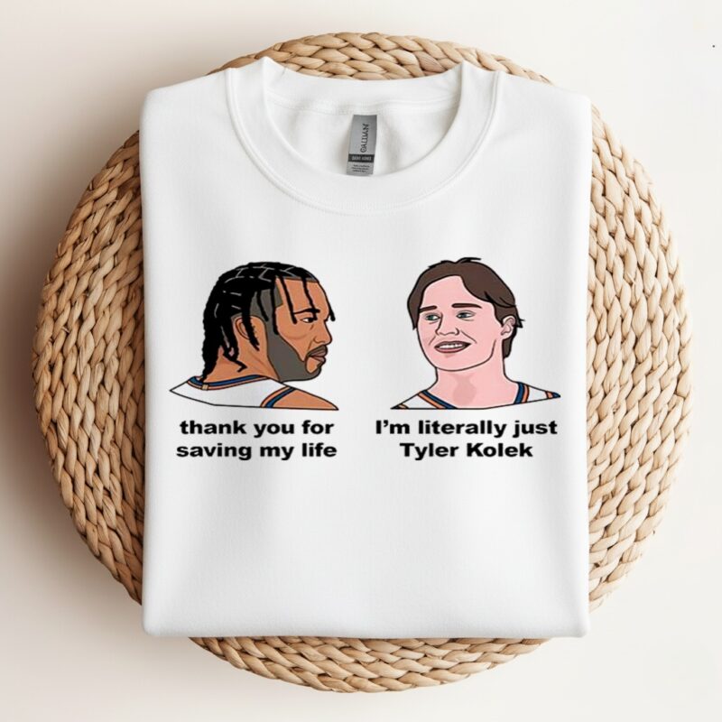 Jalen Brunson and Tyler Kolek New York Knicks NBA Savior Kolek_Crewneck Sweatshirt