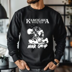 KBG Kamogawa Boxing Boxing Gym never give up sketch_Crewneck Sweatshirt