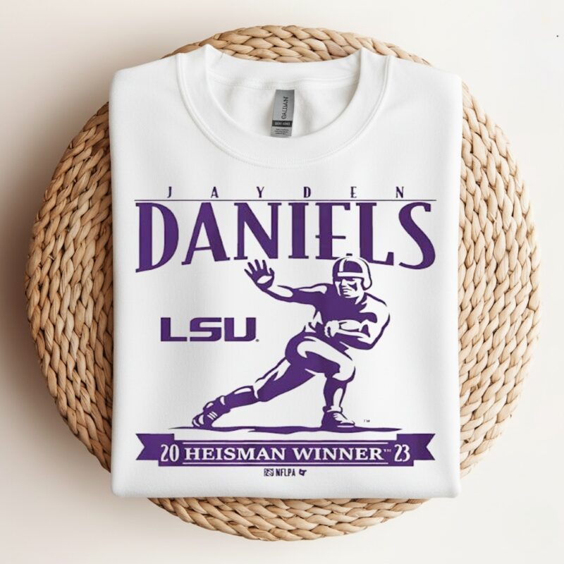 Louisiana State University Football Jayden Daniels Heisman Trophy Trust_Crewneck Sweatshirt