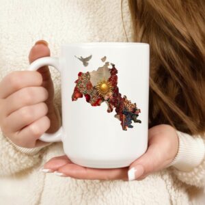 Map of Kurdistan and dove pace_Mug