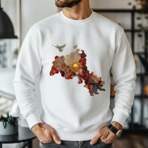 Map of Kurdistan and dove pace_Sweatshirt