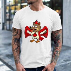 Maple-Mad Wolfbird Quirky Canadian Creature_Classic Men's T-Shirt