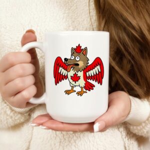Maple-Mad Wolfbird Quirky Canadian Creature_Mug