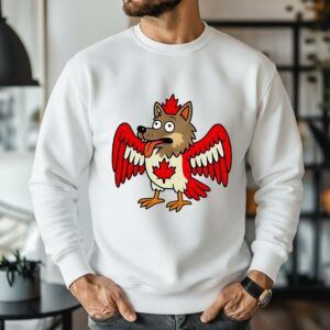 Maple-Mad Wolfbird Quirky Canadian Creature_Sweatshirt