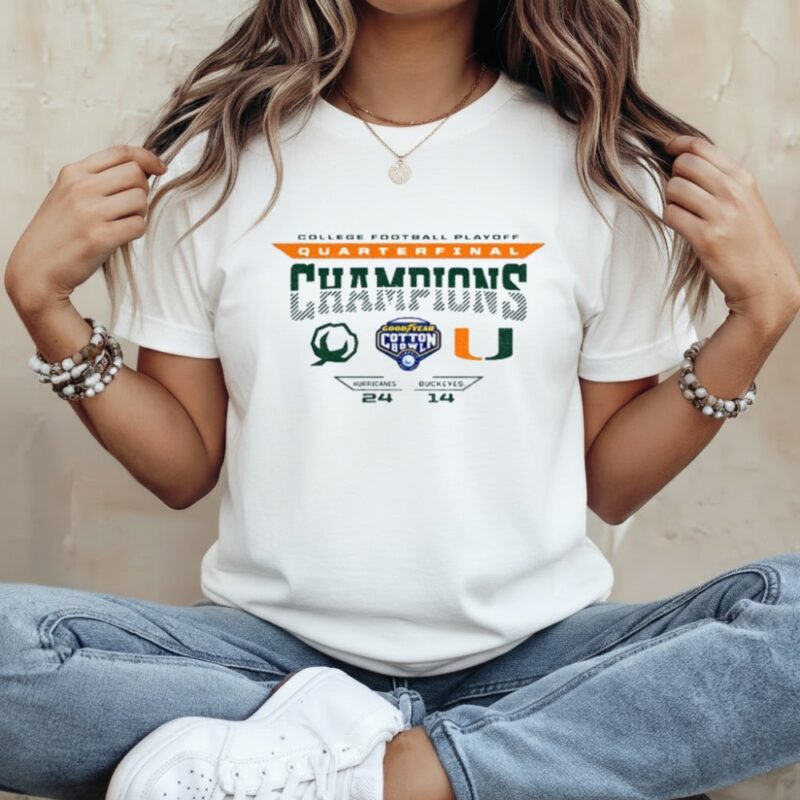 Miami Hurricanes beat Ohio State Buckeyes 24 14 2025 CFP Cotton Bowl Champions_Classic Women's T-Shirt