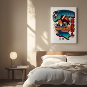 Miami Hurricanes vs Ohio State Buckeyes NCAA Cotton Bowl Classic 2025 vintage matchup_Canvas
