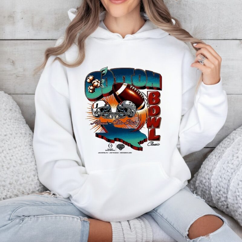 Miami Hurricanes vs Ohio State Buckeyes NCAA Cotton Bowl Classic 2025 vintage matchup_Hoodie
