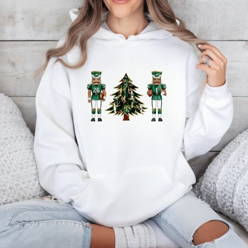 Nutcracker Jalen Hurts vs Saquon Barkley Philadelphia Eagles Football Merry Christmas_Hoodie