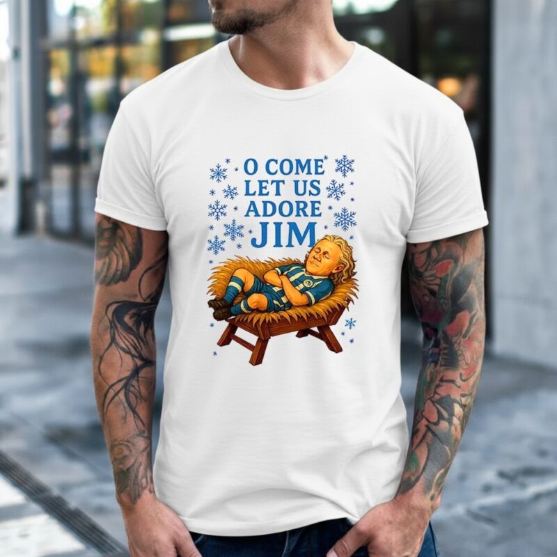 O come let us adore Jim Wigan Athletic football Christmas_Classic Men's T-Shirt