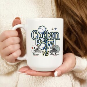 Ohio State Buckeyes vs Miami Hurricanes 2025 Cotton Bowl helmets_Mug