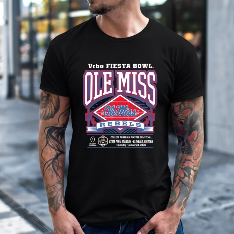 Ole Miss Rebels 2025-2026 Vrbo Fiesta Bowl Champion_T-Shirt