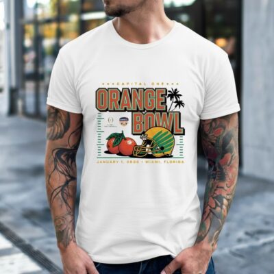 Oregon Ducks 2026 Orange Bowl helmets_Classic Men's T-Shirt