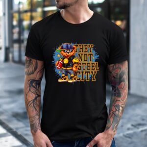 Pittsburgh Steelers football they not steel city bear_T-Shirt
