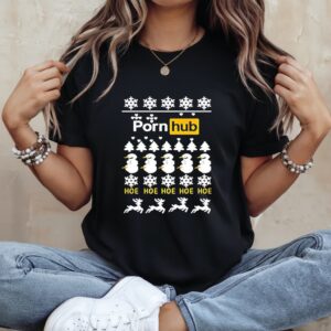 Porn logo hoe hoe hoe ugly Christmas_Ladies T-Shirt