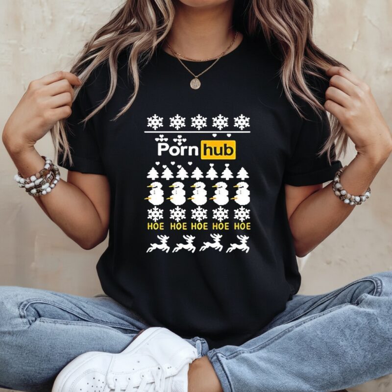 Porn logo hoe hoe hoe ugly Christmas_Ladies T-Shirt