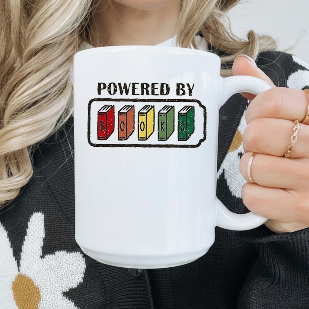 Powered by books fully charged power of knowledge_Mug Powered by books fully charged power of knowledge_Mug