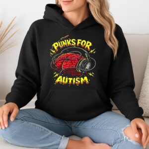 Punks for Autism brain headphones graphic_Hoodie