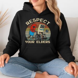 Respect your elders gaming funny gamer controller 80s_Hoodie
