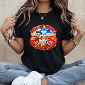 Save the turtles hit it raw_Ladies T-Shirt