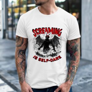Screaming is self care Mothman meme_Classic Men's T-Shirt