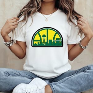 Seattle NBA skyline Hardwood logo_Classic Women's T-Shirt