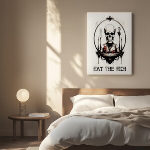 Skeleton Eat The Rich graphic_Canvas