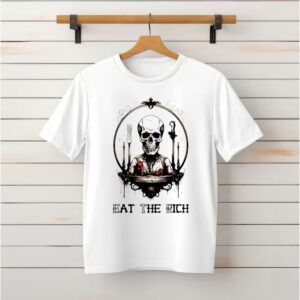 Skeleton Eat The Rich graphic_Classic T-Shirt