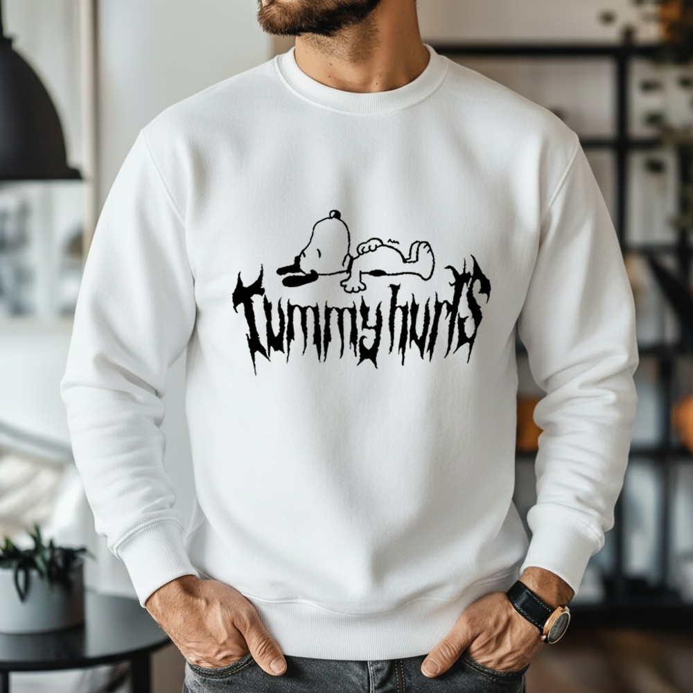 Snoopy tummy hurts_Sweatshirt Snoopy tummy hurts_Sweatshirt