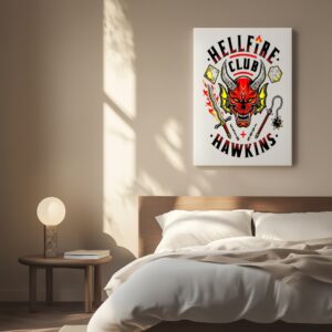 Stranger Things Hellfire Club Hawkins logo_Canvas