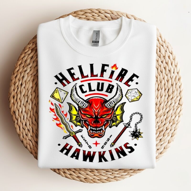Stranger Things Hellfire Club Hawkins logo_Crewneck Sweatshirt