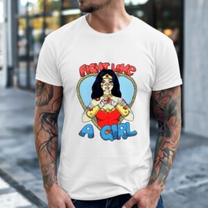 Wonder Woman fight like a girl cartoon retro_Classic Men's T-Shirt