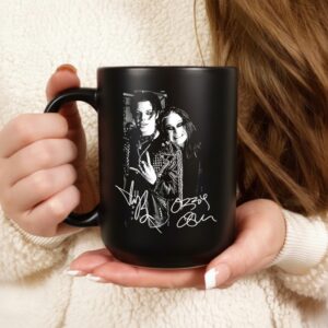 Yungblud and Ozzy Osbourne signature retro_Ceramic Mug