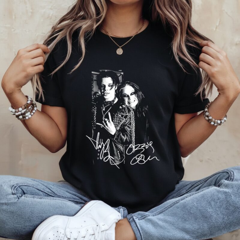 Yungblud and Ozzy Osbourne signature retro_Ladies T-Shirt
