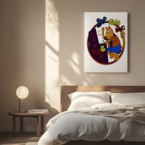 Zap ploik ding pakkat cat playing ding dong_Canvas